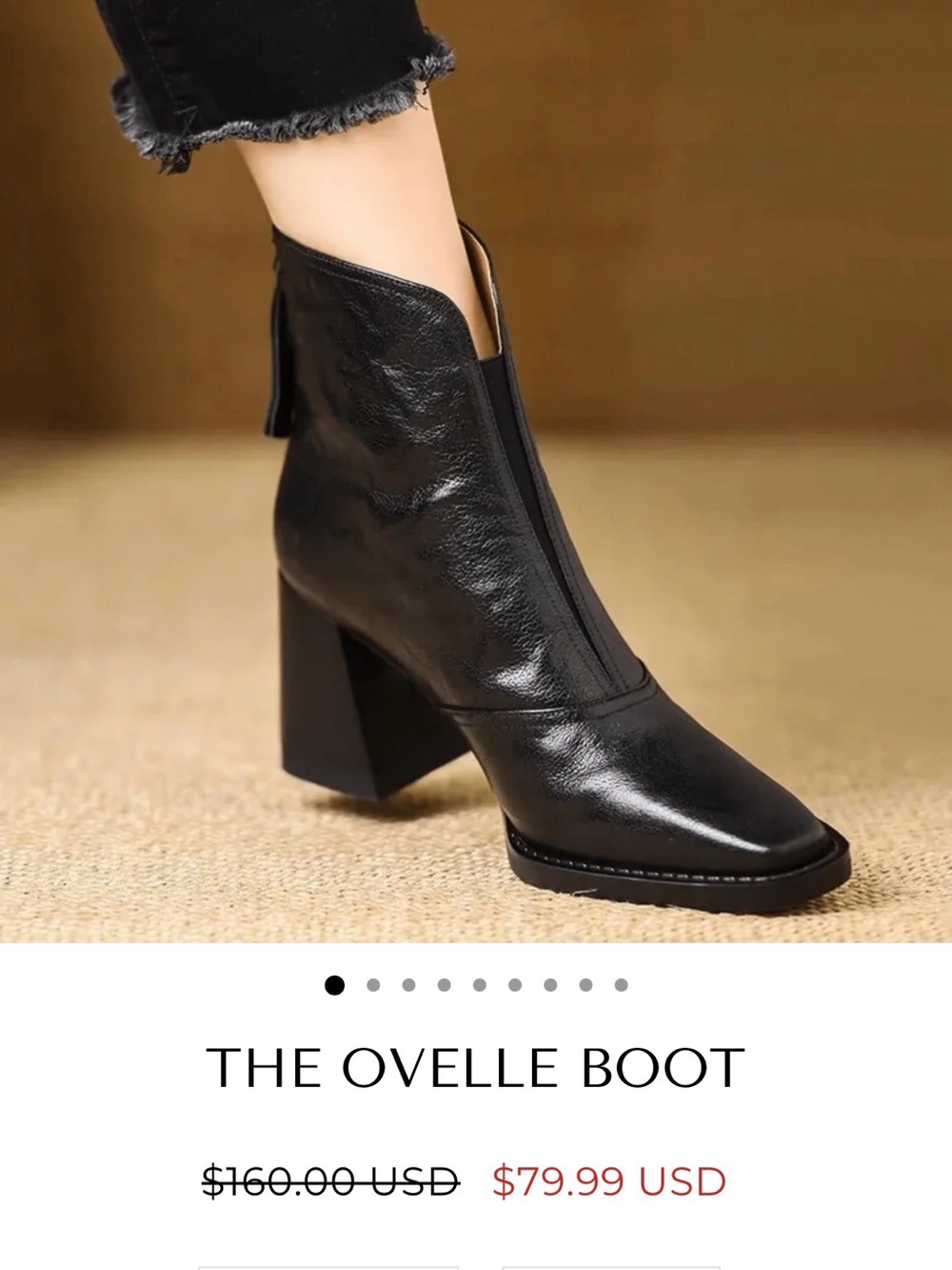 Women's Black Block Heel Ankle Boots